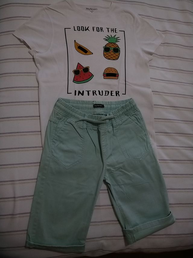 Conjunto de niño pantalón corto y camiseta