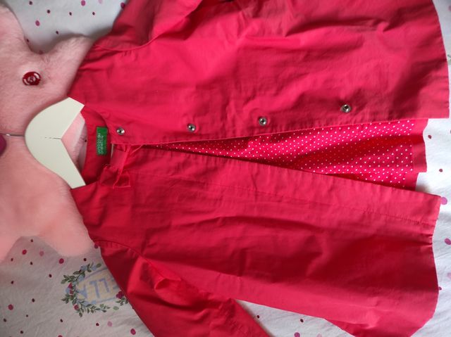 Gabardina naranja Benetton T6/7