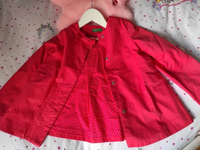 Gabardina naranja Benetton T6/7