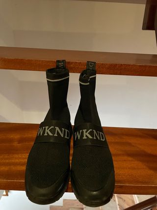 Deportiva Calcetin Mujer Beig Sock Trenza 27324 Weekend And Pedro Miralles