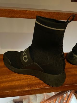 Botín de estilo calcetín fabricado en tejido