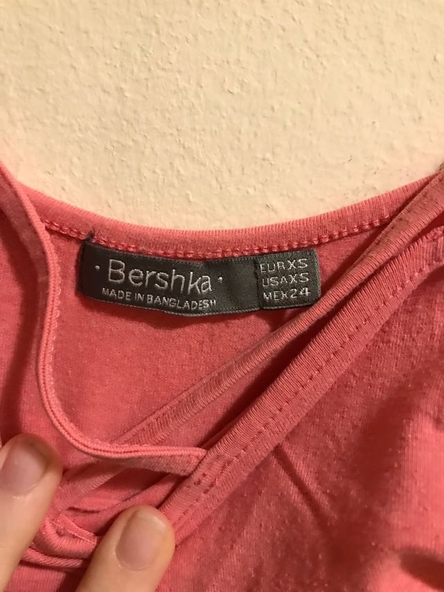Top rosa/coral Bershka