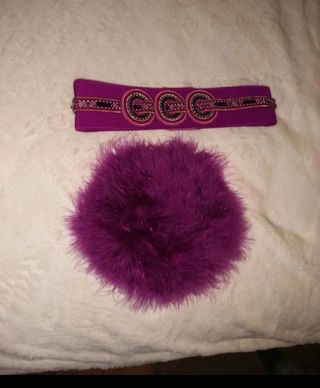 Bolso fiesta plumas buganvilla de segunda mano por 19 EUR en Valladolid en  WALLAPOP