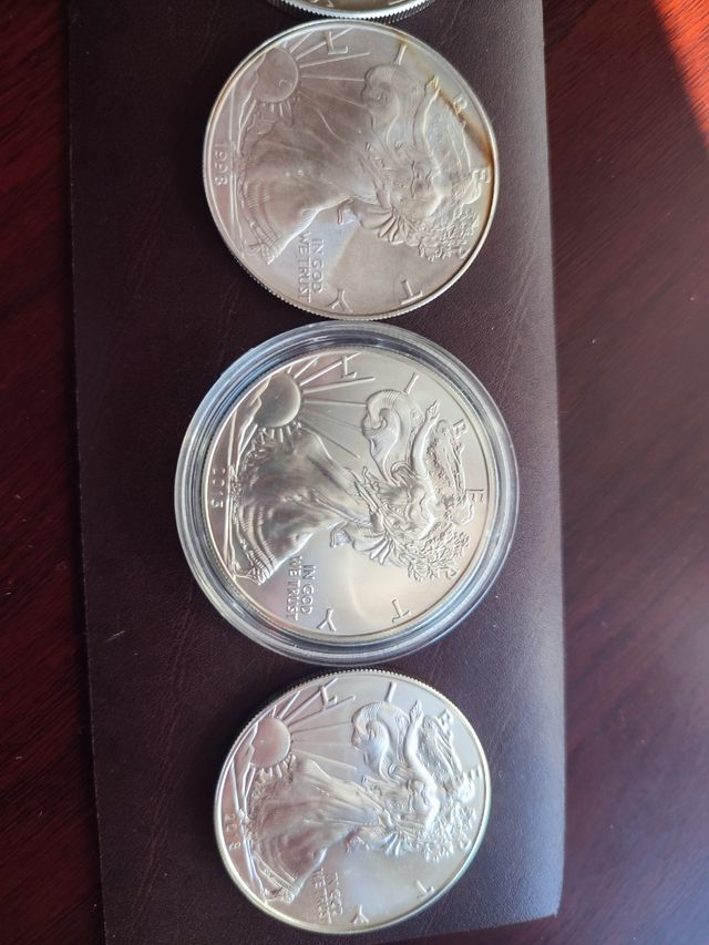 9 onzas LIBERTY varios años (1986 a 2018)