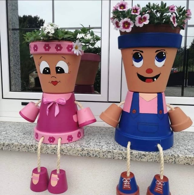 Macetas decoradas