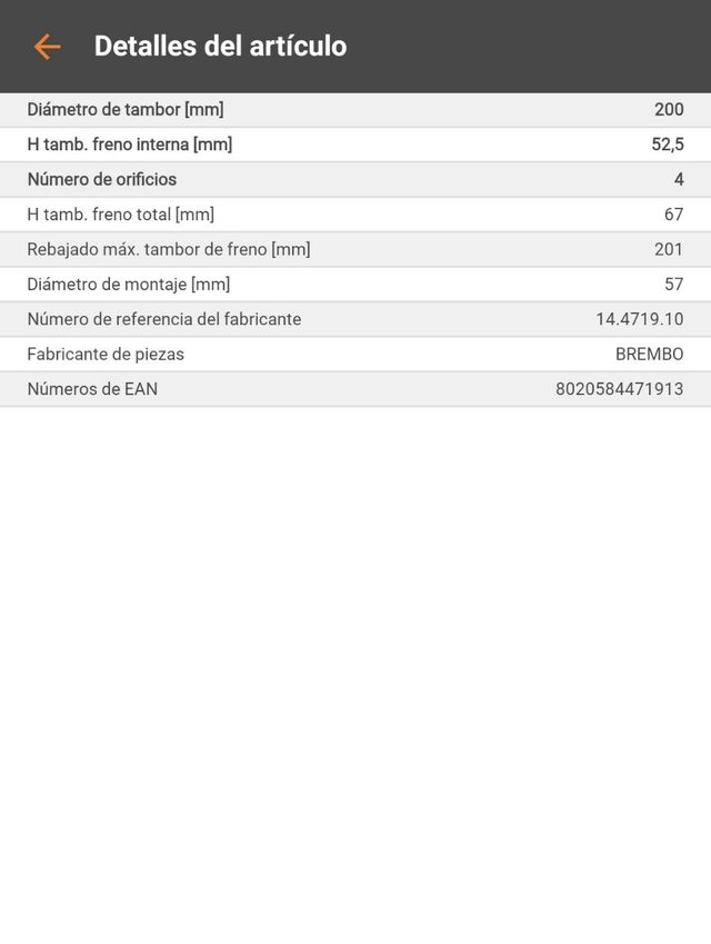 TAMBOR DE FRENO DE OPEL ASTRA G