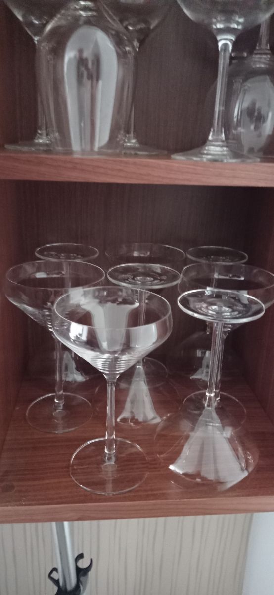 8 copas de finisimo cristal.Nuevas.