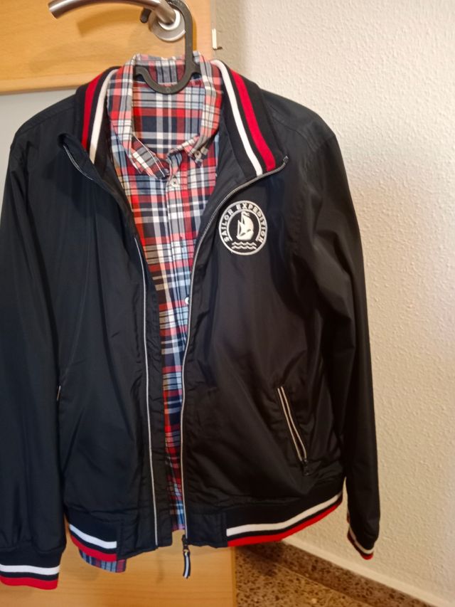 Conjunto cazadora y camisa cuadritos niño