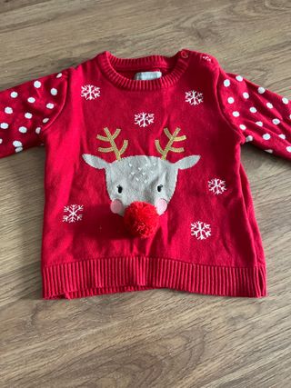 Jersey Navidad Primark T.9\\/12 meses de 