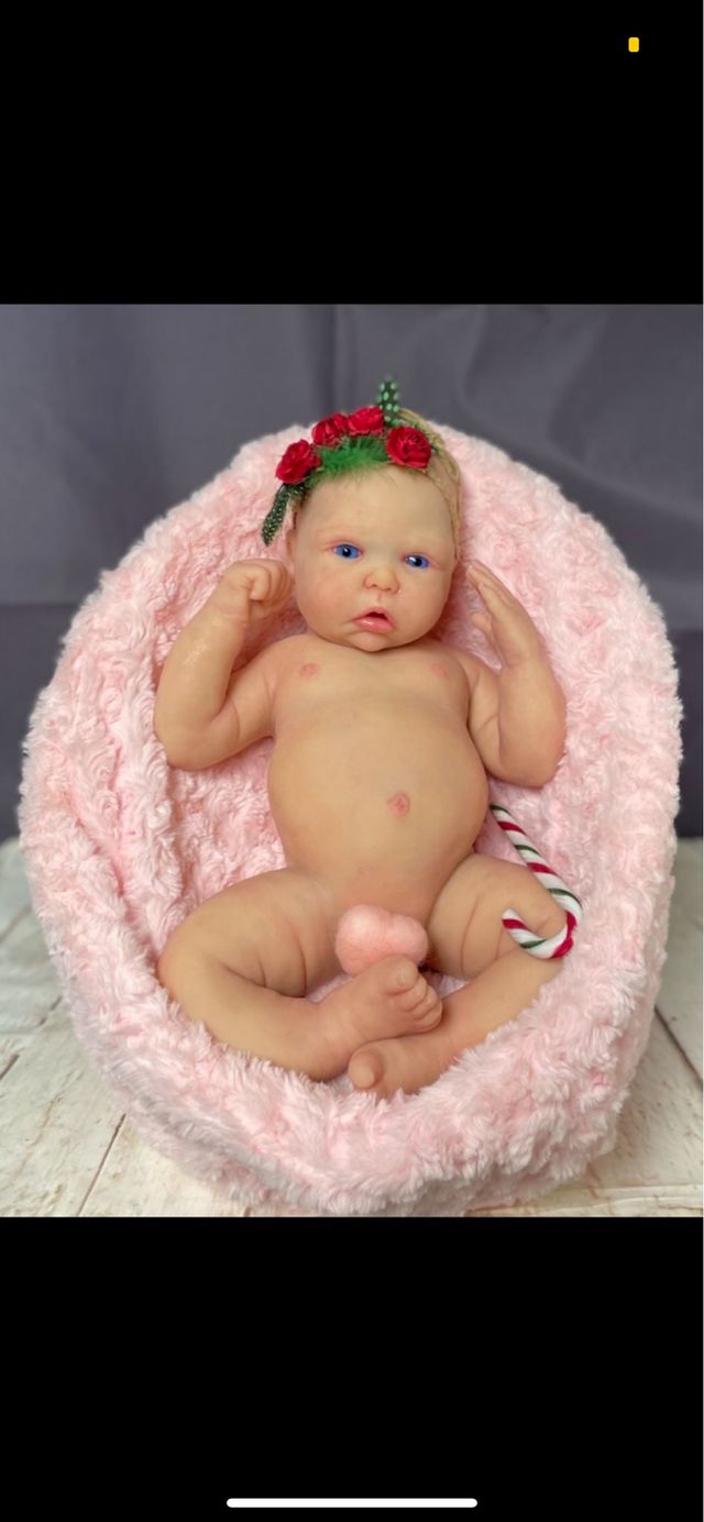 Reborn silicona 50 cm sistema pipí