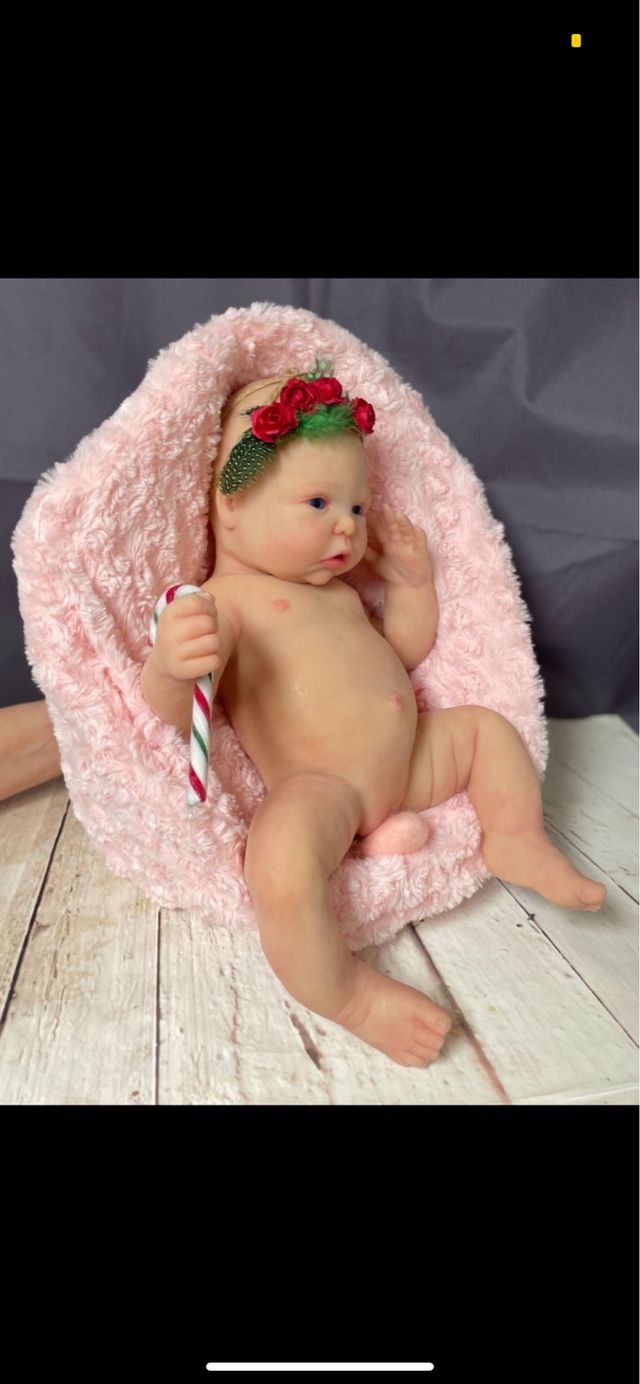 Reborn silicona 50 cm sistema pipí