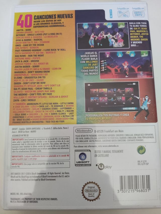 Just dance 2017 como nuevo