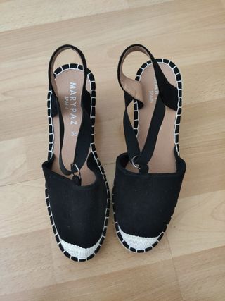 Zapatos de cuña esparto Marypaz de segunda mano por 6,5 EUR en Madrid en  WALLAPOP