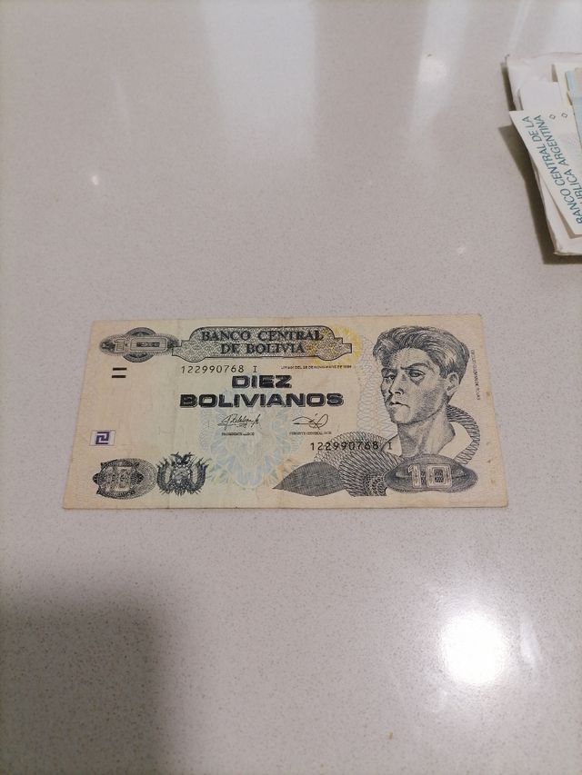 Billete 10 bilivianos