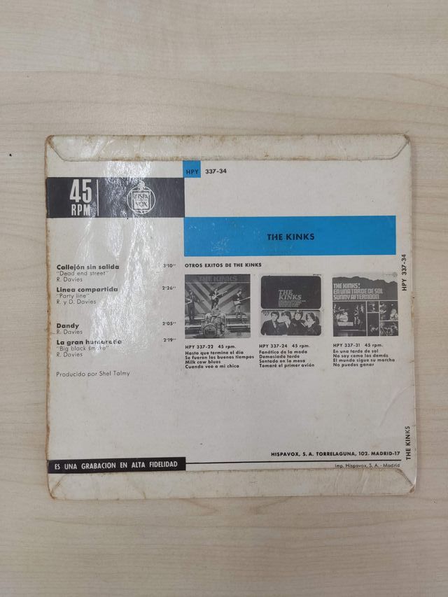 THE KINKS - CALLEJON SIN SALIDA +2 EP 1966