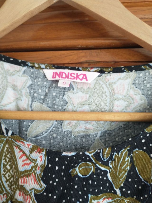 Vestido étnico de algodón, T. S, midi y ¡divinooo!