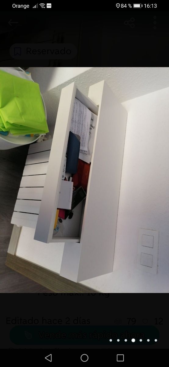 estantería colgante