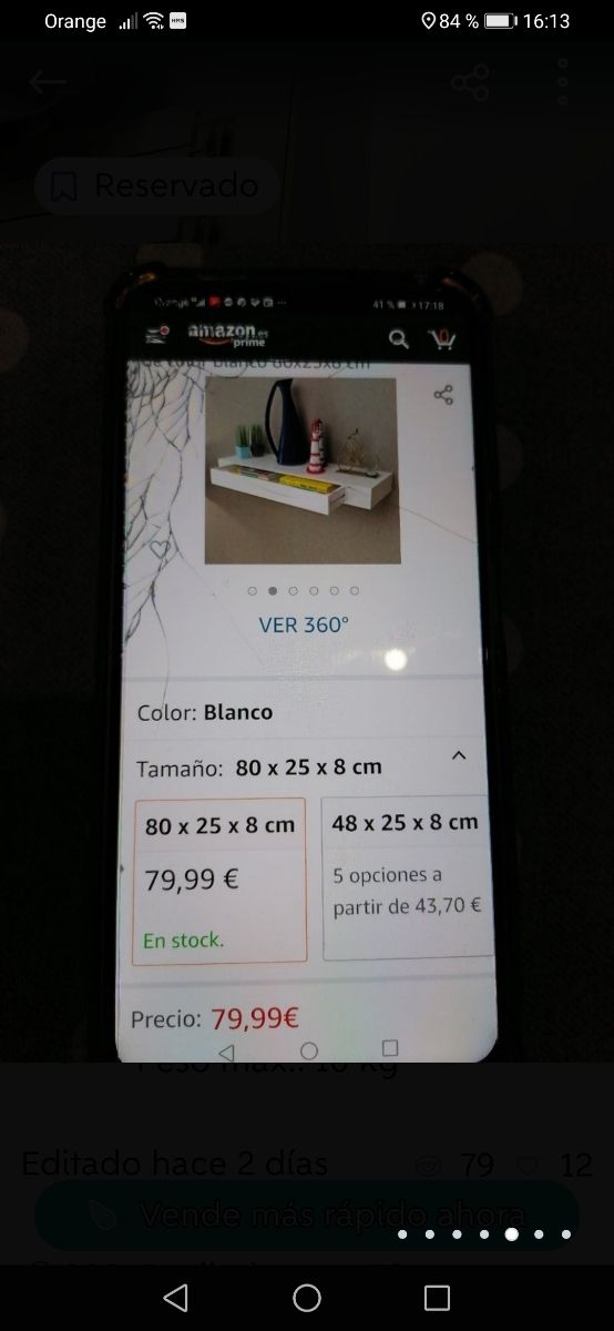 estantería colgante