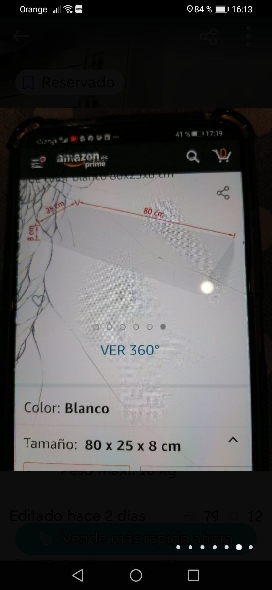 estantería colgante