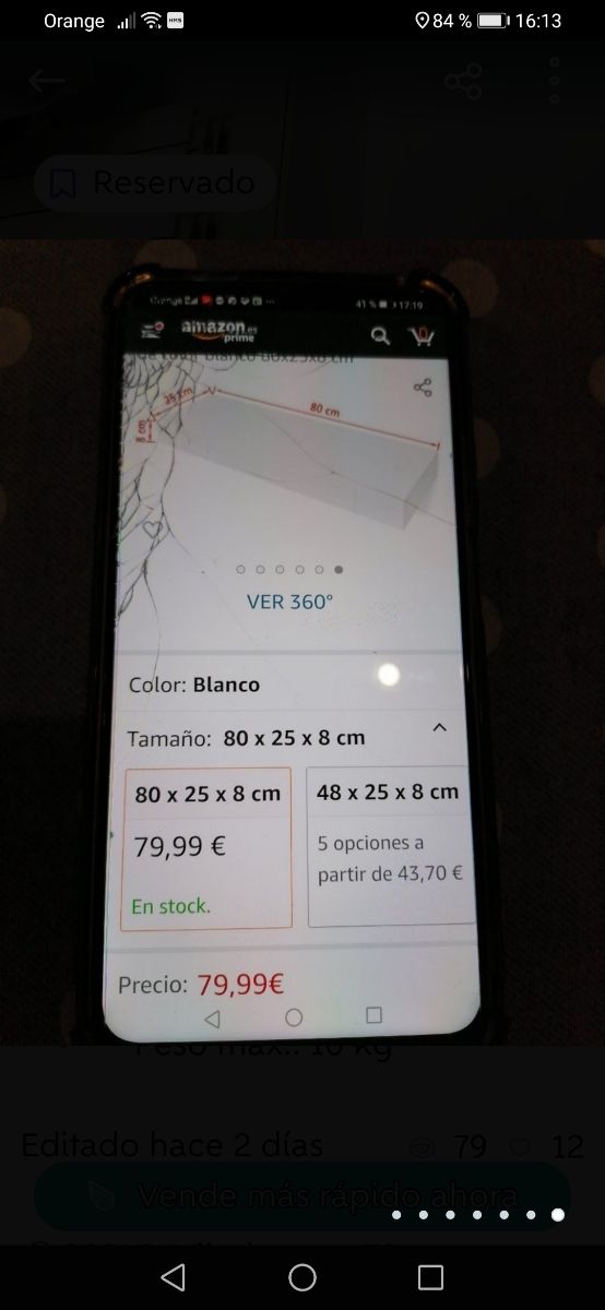 estantería colgante