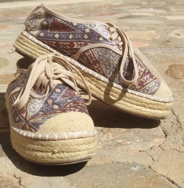 Alpargatas de cáñamo con plataforma