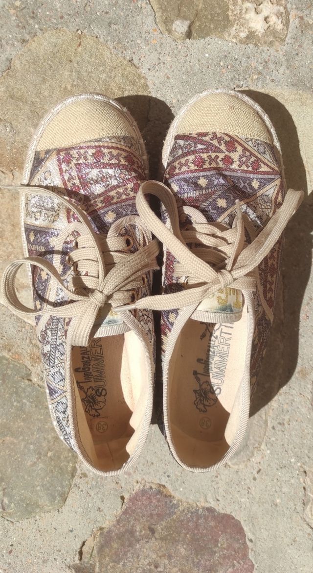 Alpargatas de cáñamo con plataforma