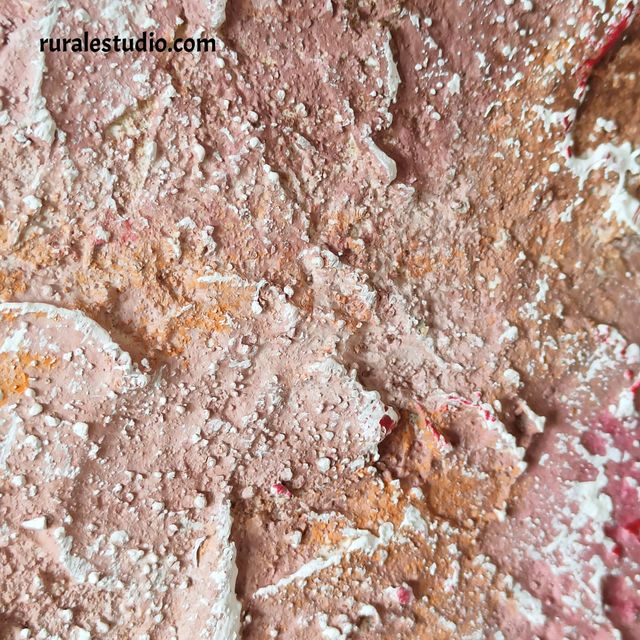 Cuadro abstracto de texturas tonos rojizos 65 x 54