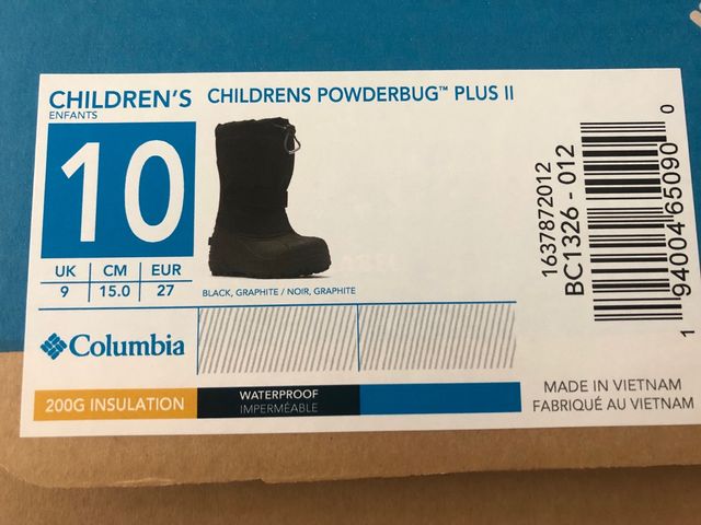 Botas Columbia niño