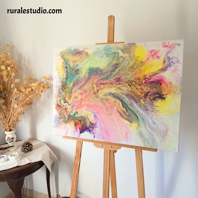 Cuadro abstracto colorido 73 x 5