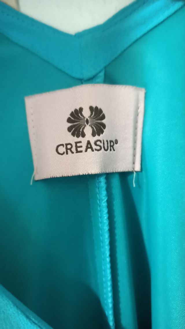 Vestido capa aguamarina T 44