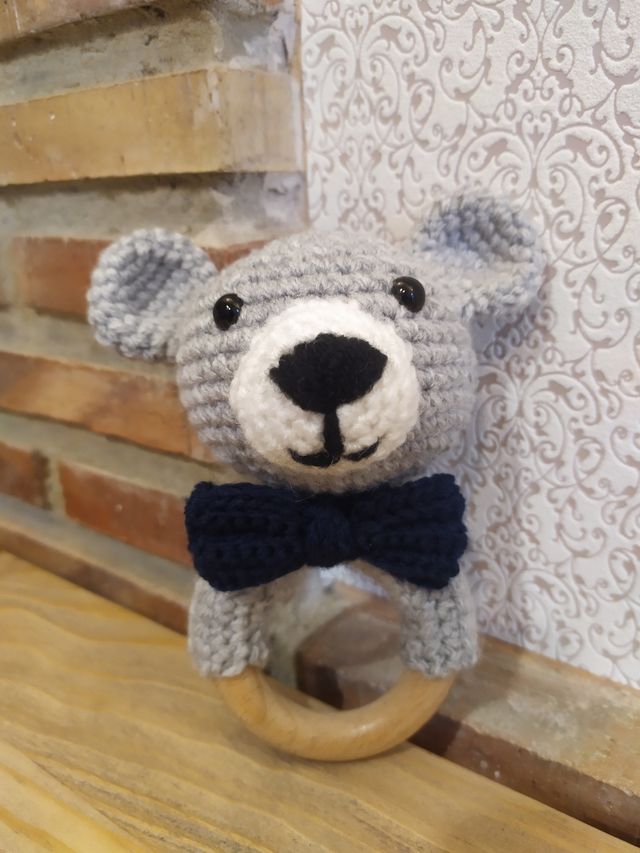 Peluche sonajero mordedor osito