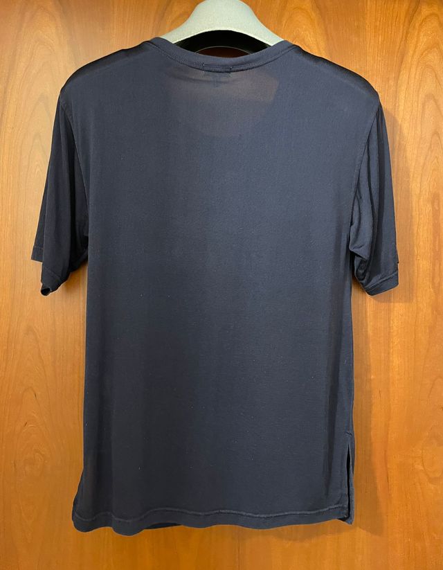 Maglietta blu in seta