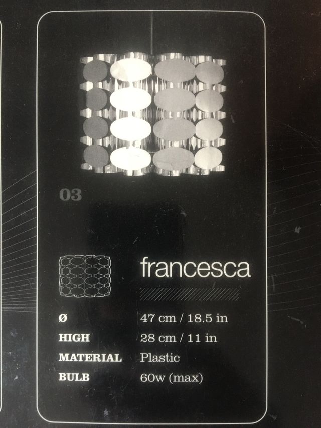 Lámpara de techo cromada (Weplight)