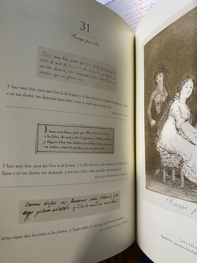 Mirar y Leer los caprichos De Goya