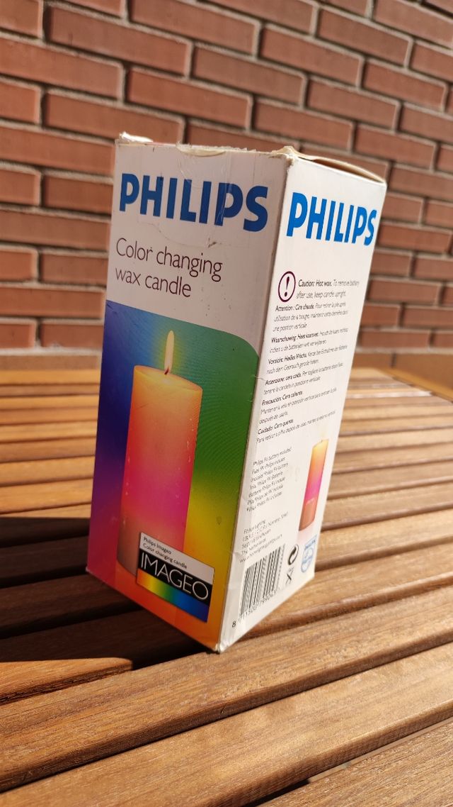 Vela de cera con luz interior