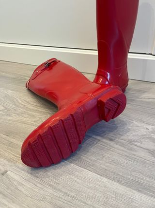 Botas Hunter rojas de segunda mano en Madrid en WALLAPOP
