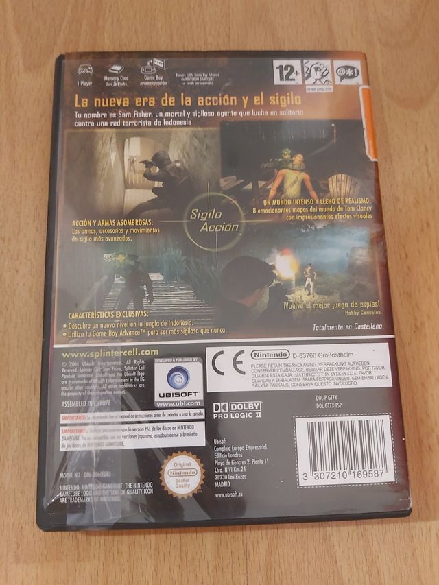 Splinter Cell: Pandora Tomorrow GameCube.