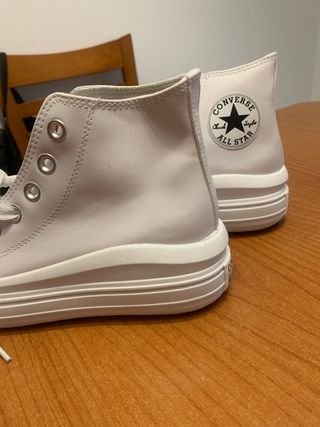 ZAPATILLA ABOTINADA POLIPIEL BLANCO SM3