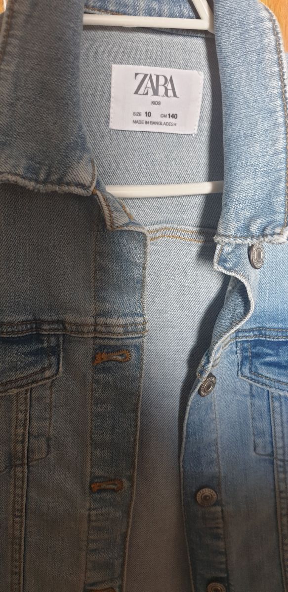 chaqueta tejana talla 10 años Zara