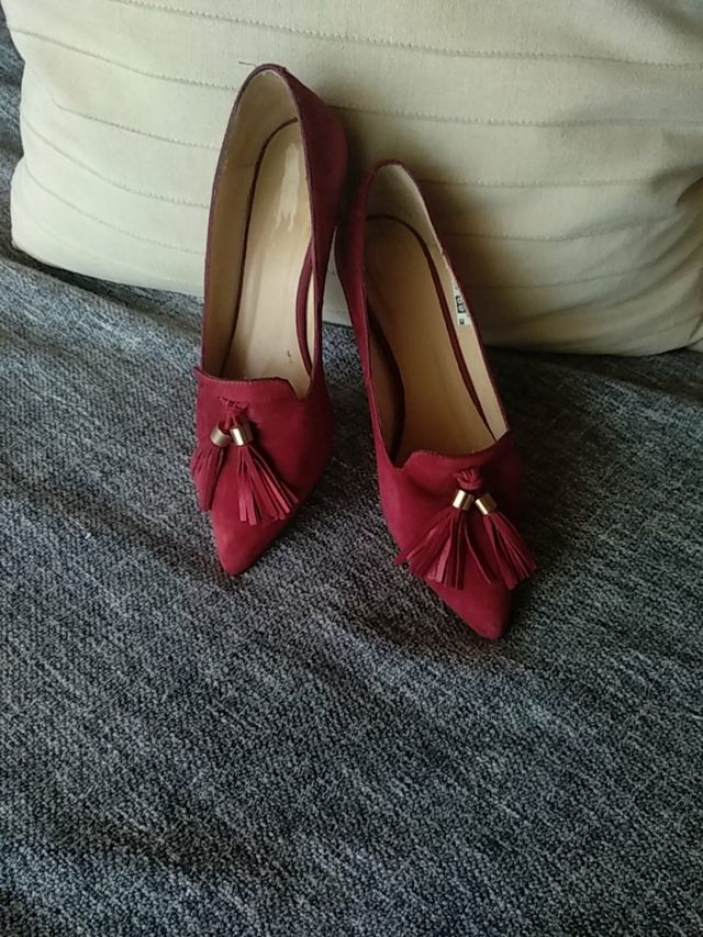 Zapatos piel burdeos N° 38