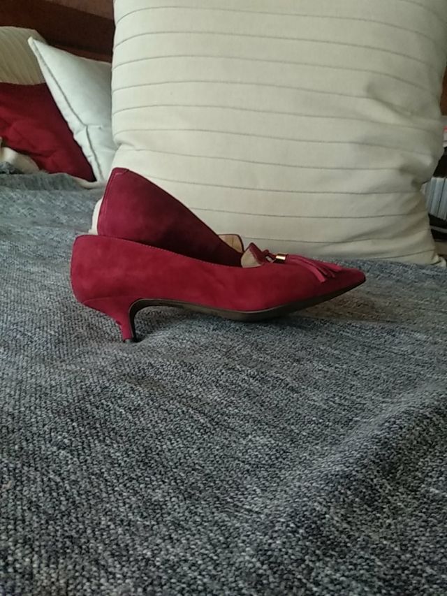 Zapatos piel burdeos N° 38