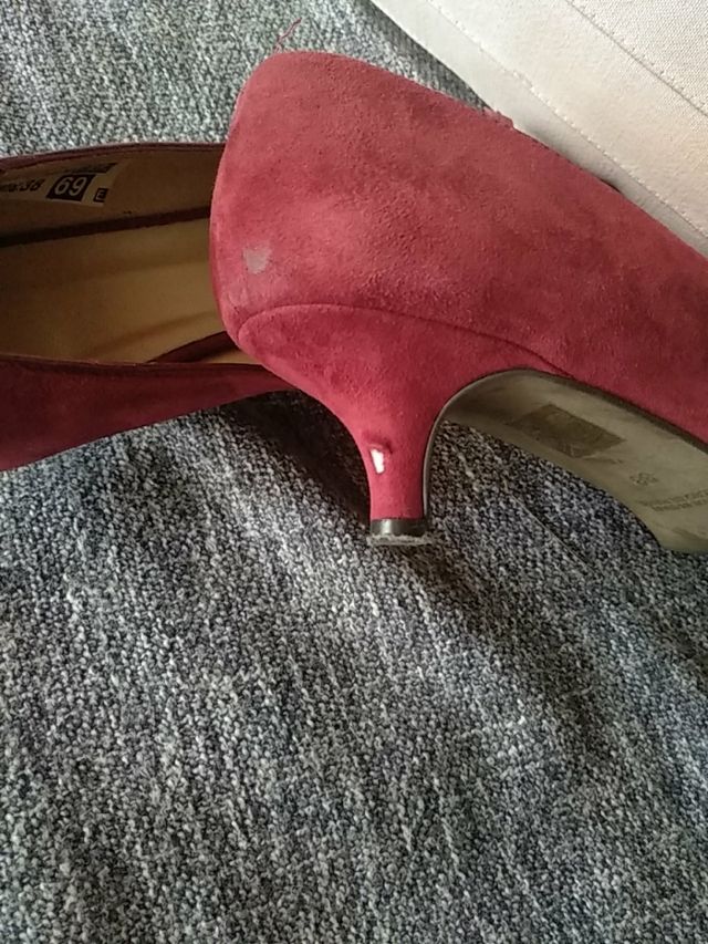 Zapatos piel burdeos N° 38