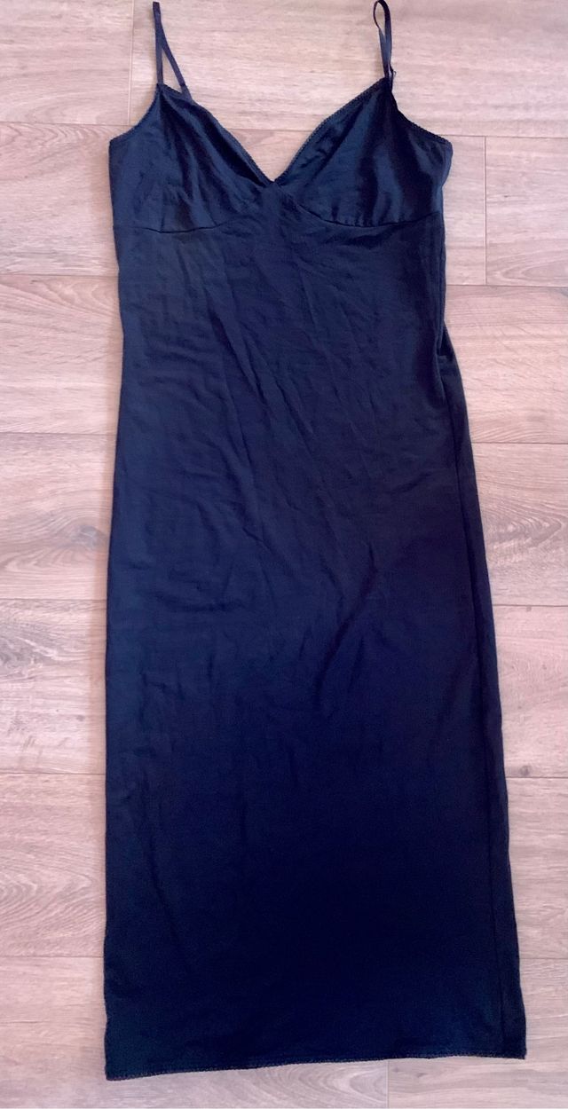 Vestido combinación faja midi