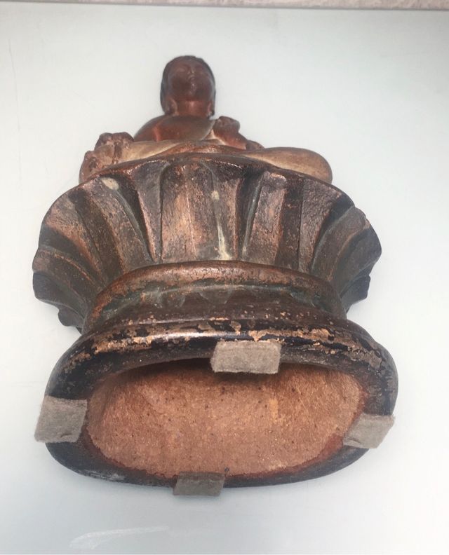 Figura Buda terracota antiguo. S.XIX