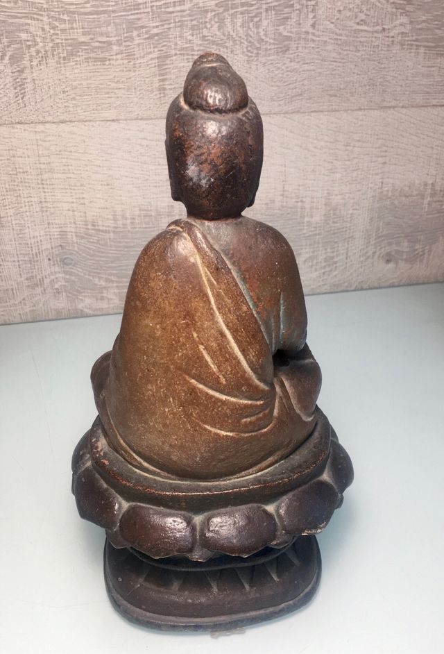Figura Buda terracota antiguo. S.XIX