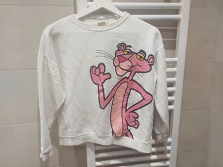 Sudadera de zara pantera rosa talla 13-14 de segunda mano por 5 EUR en  Mondragón en WALLAPOP