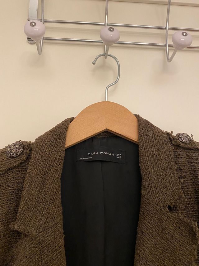 Chaqueta blazer caqui Zara