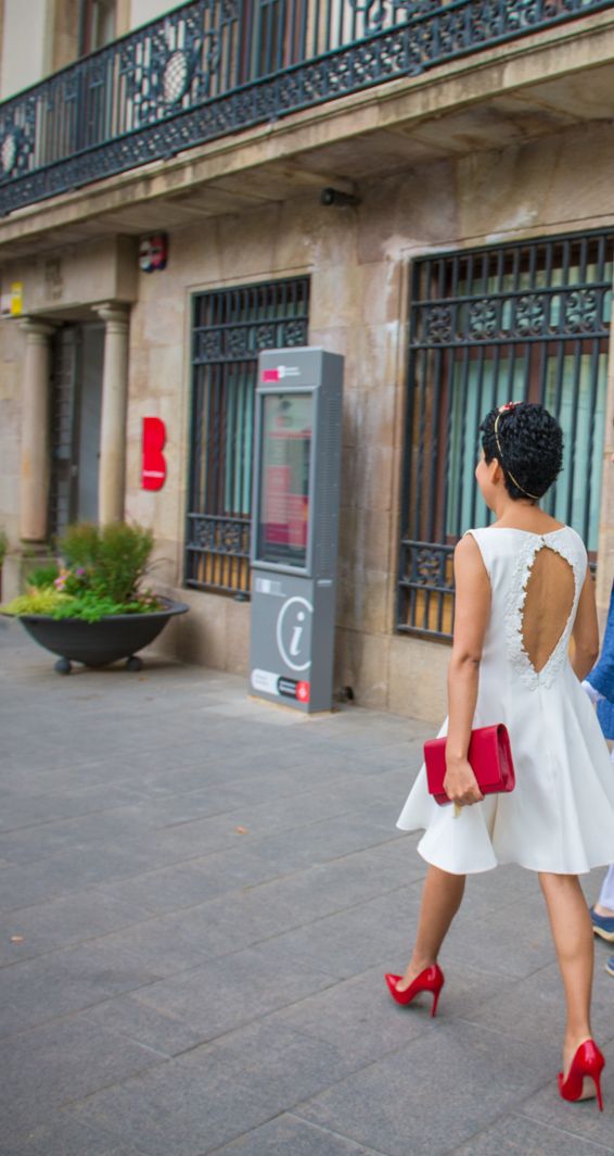 Vestido blanco corto Otaduy