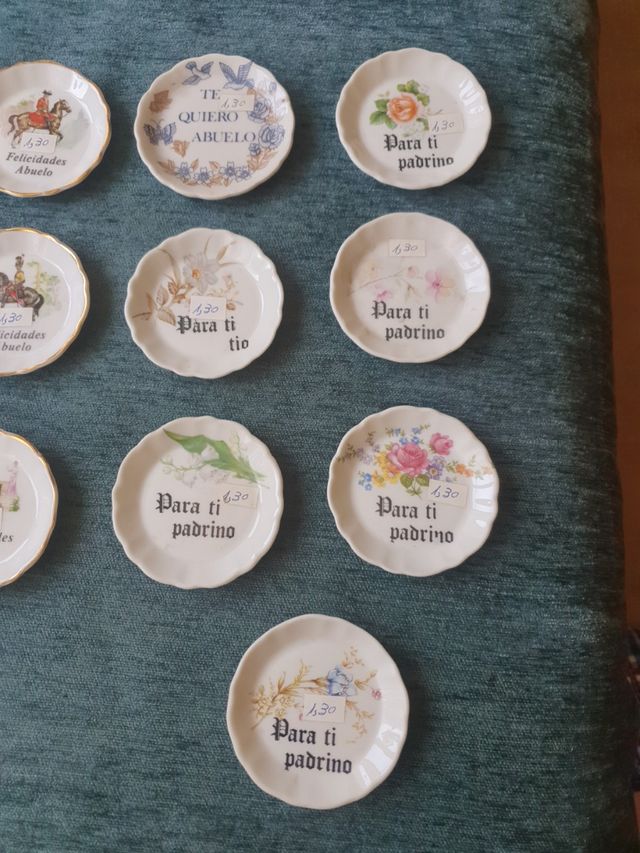 PLATOS CERAMICA REGALO FAMILIARES O POSA VASOS!!