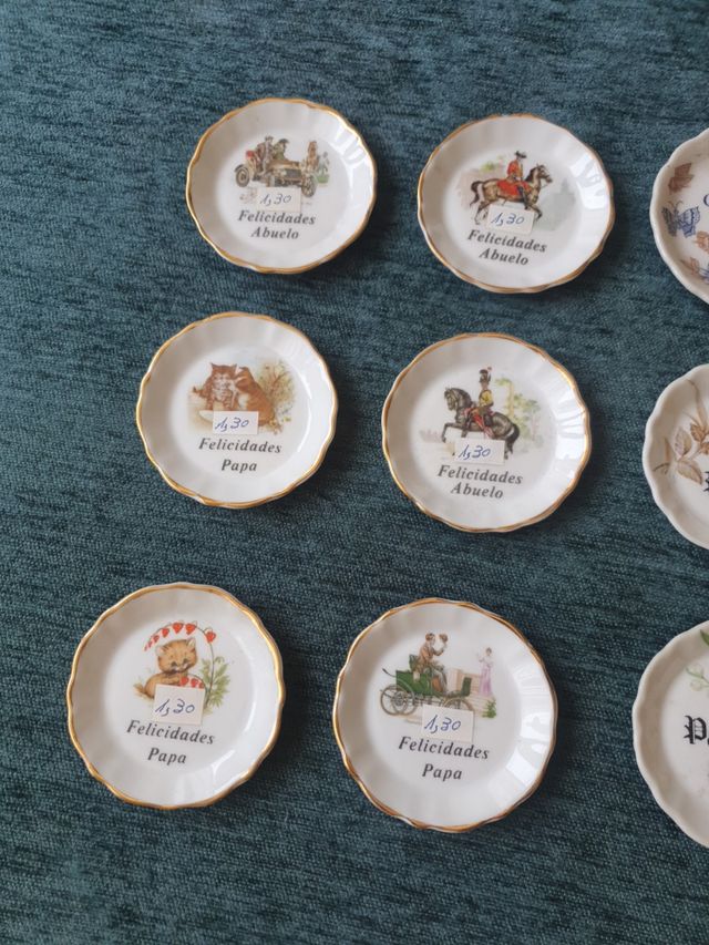 PLATOS CERAMICA REGALO FAMILIARES O POSA VASOS!!